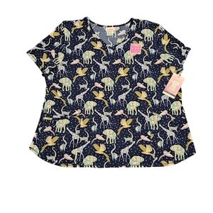 SCRUBSTAR Women's Magical Menagerie Scrub Top